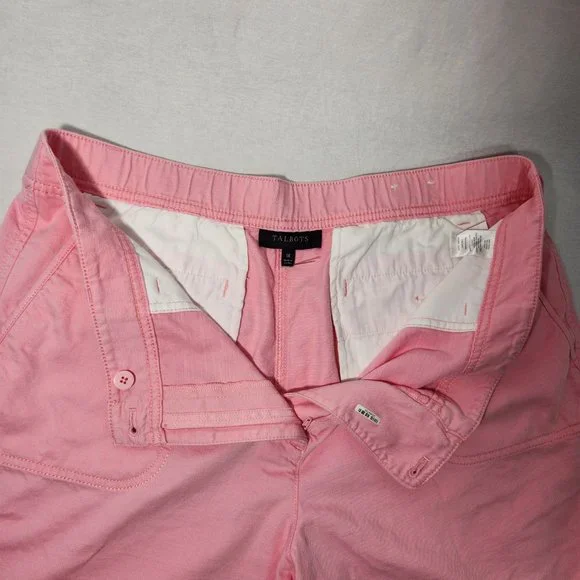 TALBOTS TALBOTS Gorpcore PINK Semi Elastic Waist Roll Leg Bermuda Short Size 16. - Picture 10 of 16
